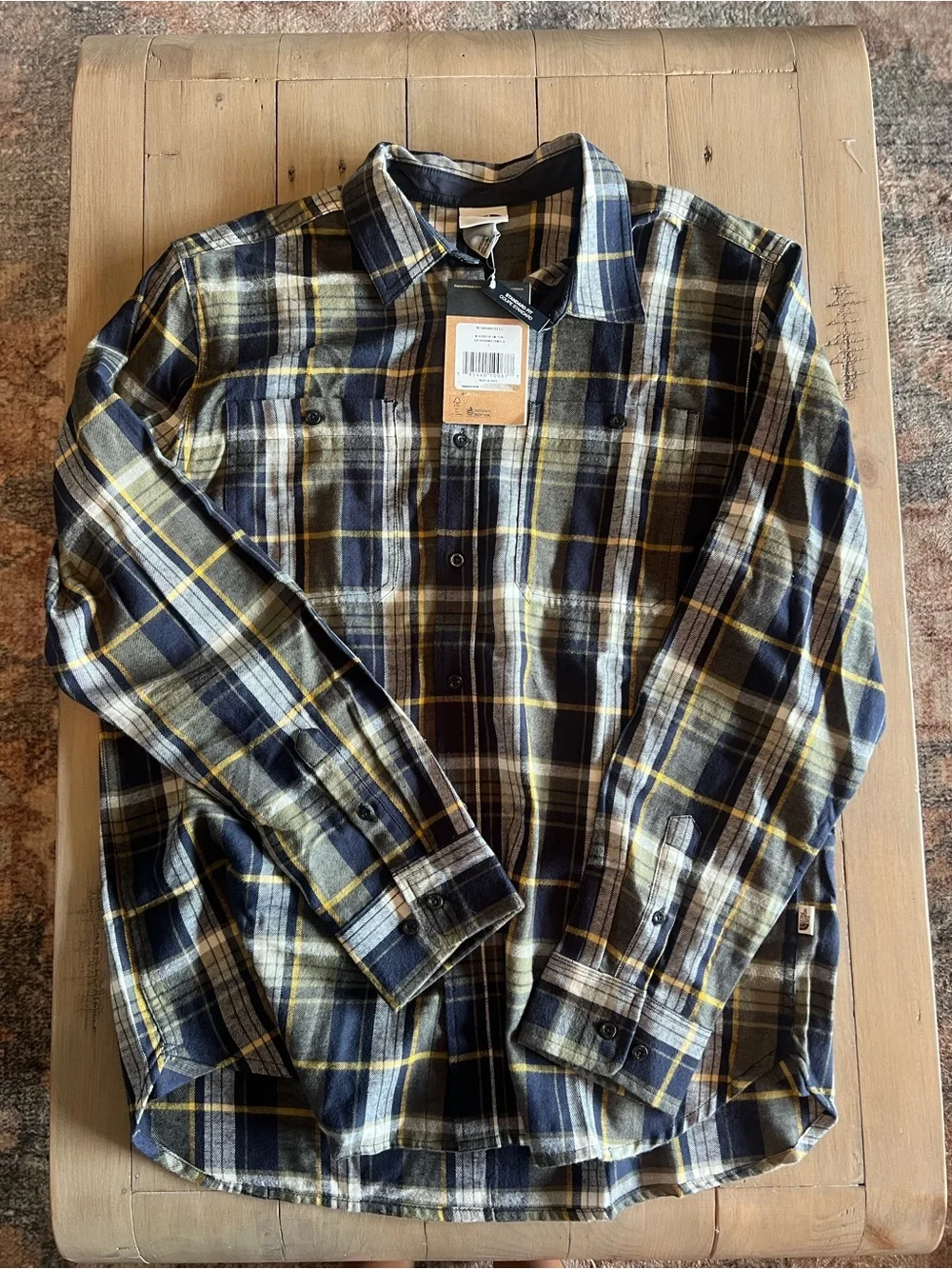 THE NORTH FACE Men's Arroyo Long Sleeve Flannel Button-Down Shirt Size large